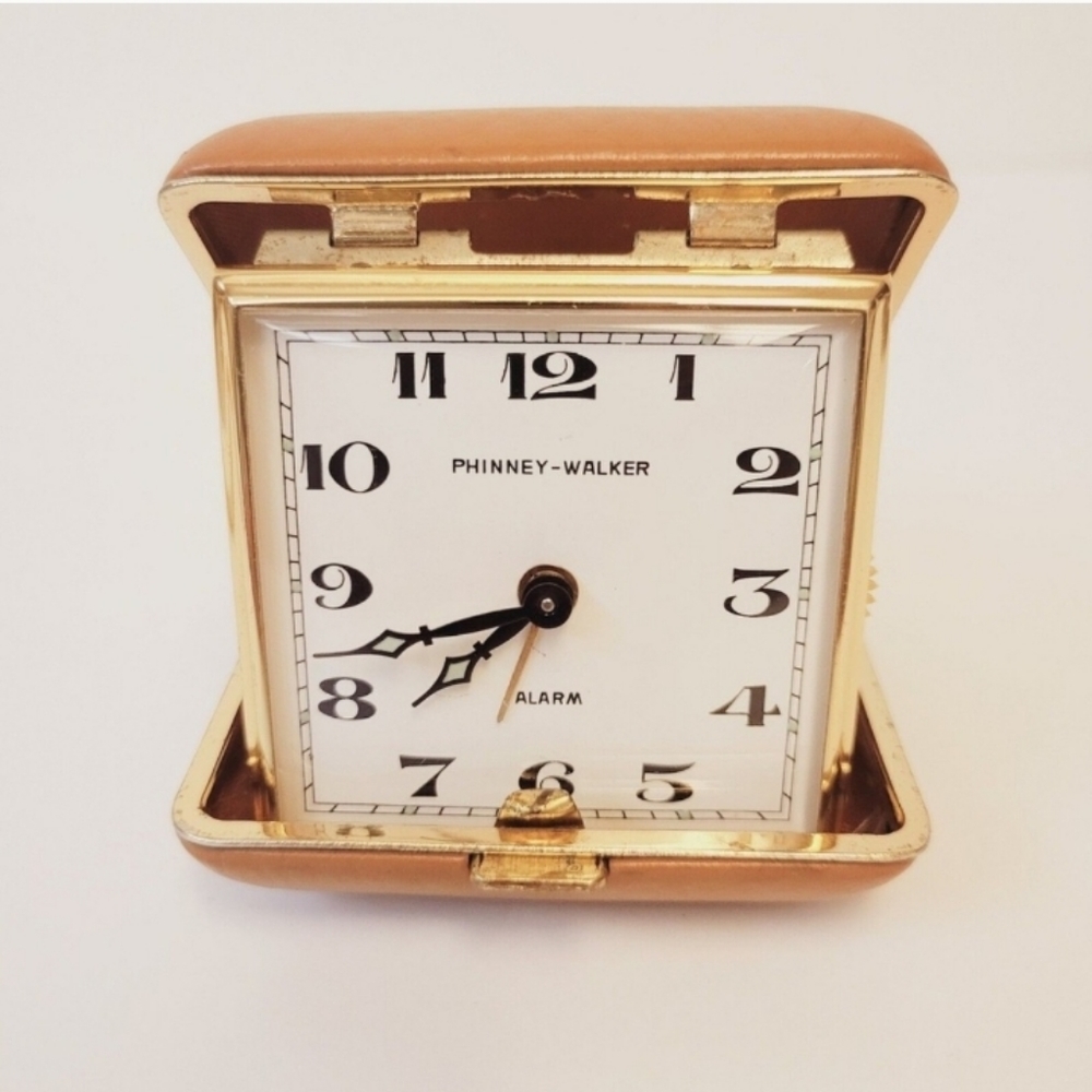 Vintage Phinney Walker Wind -Up Make In Japan Travel Alarm Clock
